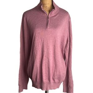 Joseph Abboud Sweater Men's XXL Extra Fine Merino Wool 1/4 zip sweater